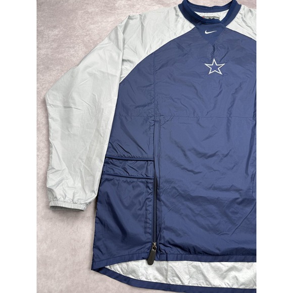 Dallas Cowboys Jacket Mens Medium Nike NFL Sideline Pullover Windbreaker Footbal - Picture 3 of 16